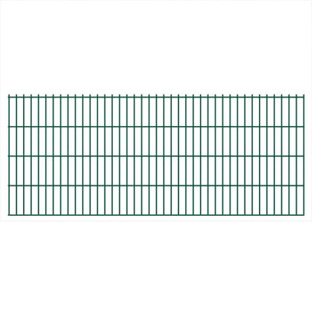 Panneaux de clôture de jardin 2D 2,008x0,83 m 42 m total Vert