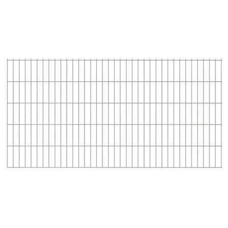 Panneaux de clôture de jardin 2D 2,008x1,03 m 6 m total Argenté