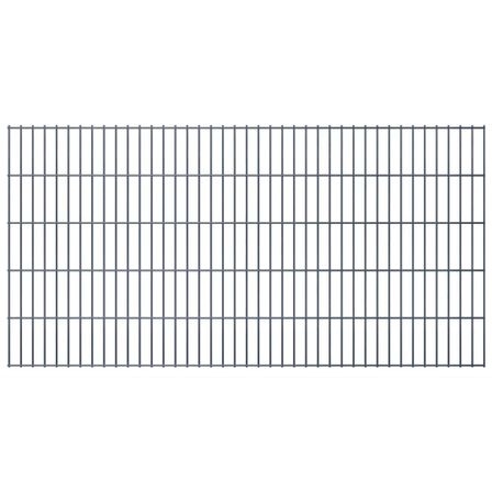 Panneaux de clôture de jardin 2D 2,008x1,03 m 6 m total Gris