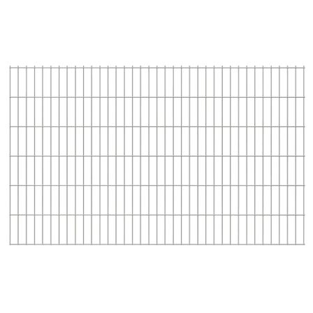 Panneaux de clôture de jardin 2D 2,008x1,23 m 6 m total Argenté