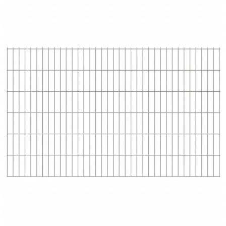 Panneaux de clôture de jardin 2D 2,008x1,23m 24 m total Argenté