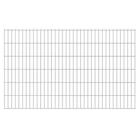 Panneaux de clôture de jardin 2D 2,008x1,23m 28 m total Argenté