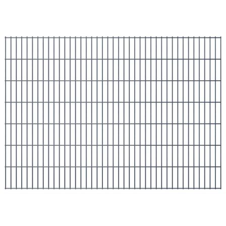 Panneaux de clôture de jardin 2D 2,008x1,43 m 18 m total Gris