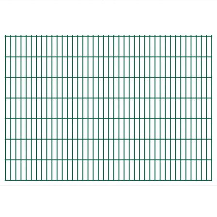 Panneaux de clôture de jardin 2D 2,008x1,43 m 8 m total Vert