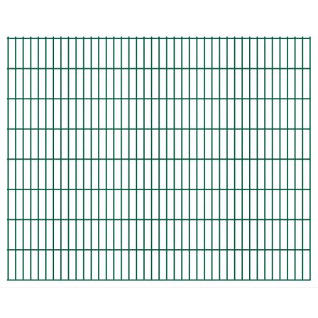 Panneaux de clôture de jardin 2D 2,008x1,63 m 24 m total Vert