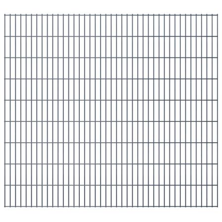 Panneaux de clôture de jardin 2D 2,008x1,83 m 10 m total Gris