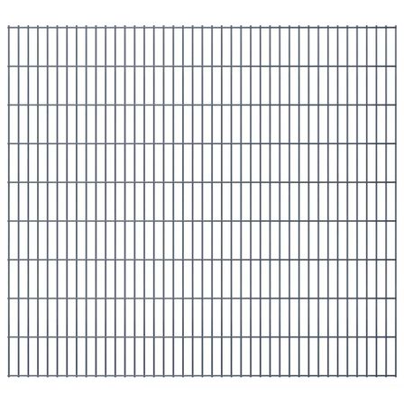 Panneaux de clôture de jardin 2D 2,008x1,83 m 28 m total Gris