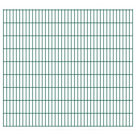 Panneaux de clôture de jardin 2D 2,008x1,83 m 44 m total Vert