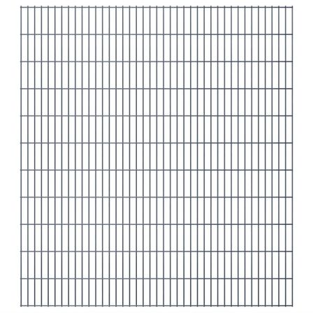 Panneaux de clôture de jardin 2D 2,008x2,23 m 10 m total Gris