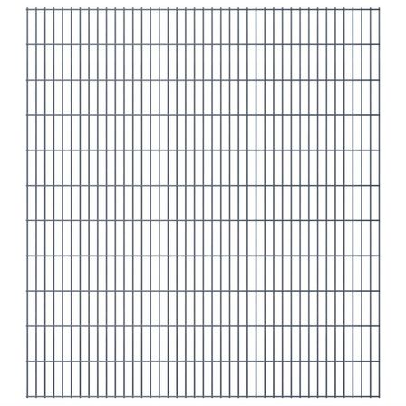 Panneaux de clôture de jardin 2D 2,008x2,23 m 14 m total Gris