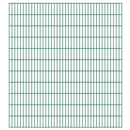 Panneaux de clôture de jardin 2D 2,008x2,23 m 28 m total Vert