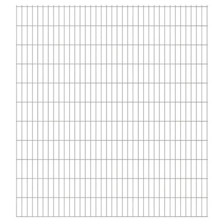 Panneaux de clôture de jardin 2D 2,008x2,23m 12 m total Argenté