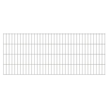 Panneaux de clôture de jardin 2D 2008x0,83 m 30 m total Argenté