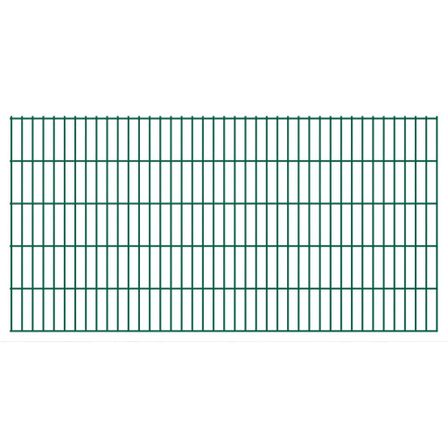 Panneaux de clôture de jardin 2D 2008x1,03 m 20 m total Vert