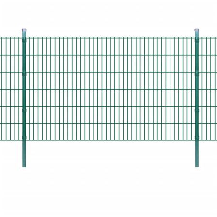 Panneaux et poteaux de clôture 2D pour jardin 2008x1230 mm 32 m 2