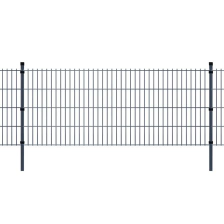 Panneaux et poteaux de clôture 2D pour jardin 2008x1630 mm 8 m 3