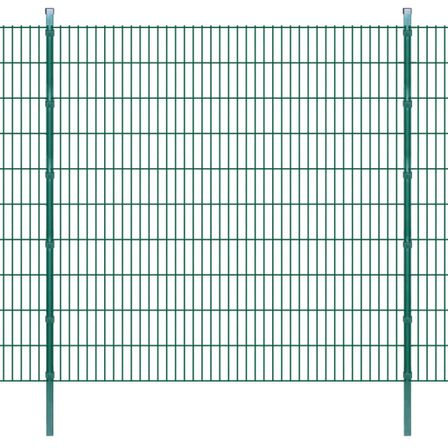 Panneaux et poteaux de clôture 2D pour jardin 2008x2030 mm 18 m