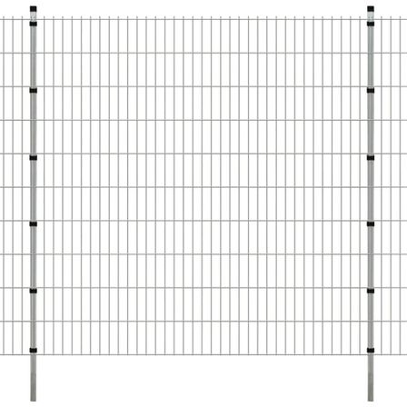 Panneaux et poteaux de clôture 2D pour jardin 2008x2030 mm 6 m 2