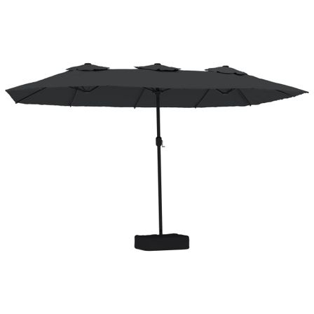 Parasol à double tête noir 449x245 cm
