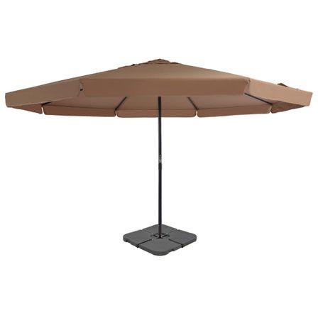 Parasol avec base portable Taupe 5