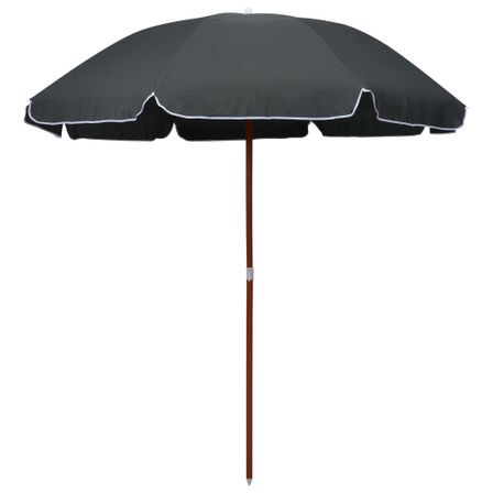 Parasol avec mât en acier 240 cm Anthracite