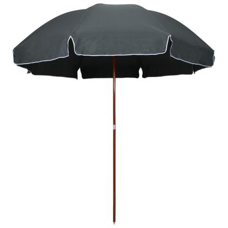 Parasol avec mât en acier 300 cm Anthracite
