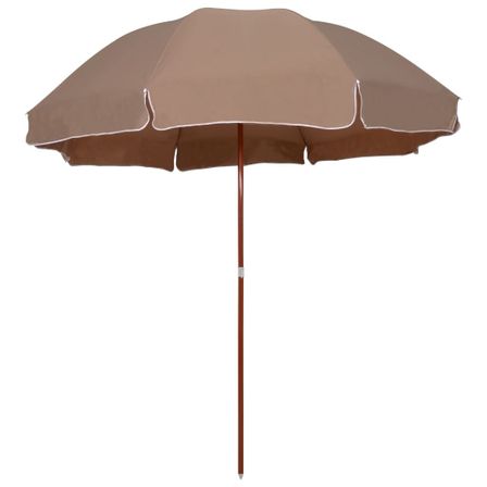 Parasol avec mât en acier 300 cm Taupe
