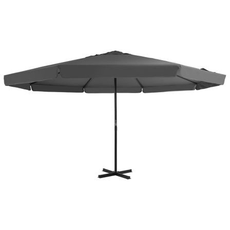 Parasol avec mât en aluminium 500 cm Anthracite
