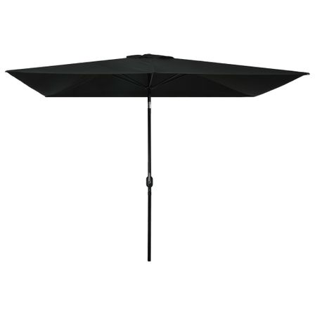 Parasol avec mât en métal 300 x 200 cm Noir