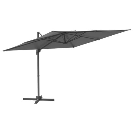 Parasol cantilever à LED Anthracite 400x300 cm