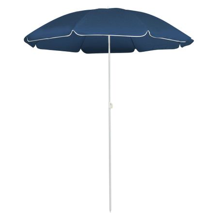 Parasol d'extérieur avec mât en acier Bleu 180 cm 2