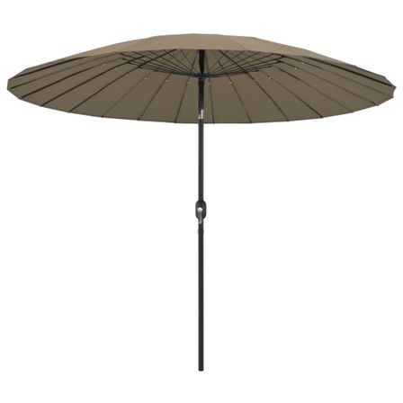 Parasol d'extérieur avec mât en aluminium 270 cm Taupe