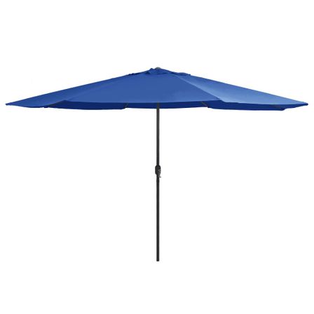 Parasol d'extérieur avec mât en métal 400 cm Bleu azuré