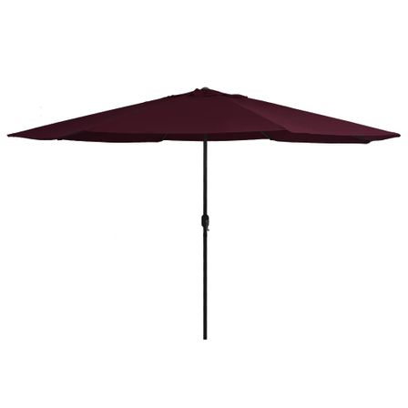 Parasol d'extérieur avec mât en métal 400 cm Rouge bordeaux