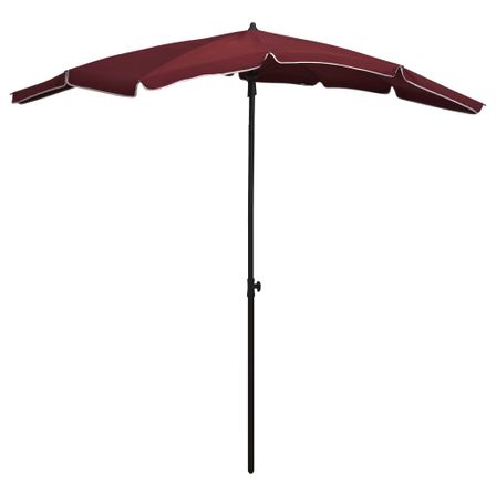 Parasol de jardin avec mât 200x130 cm Rouge bordeaux