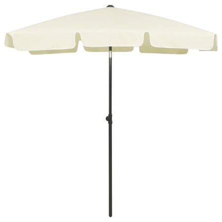 Parasol de plage Jaune sable 180x120 cm