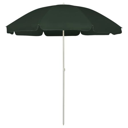 Parasol de plage Vert 240 cm 2
