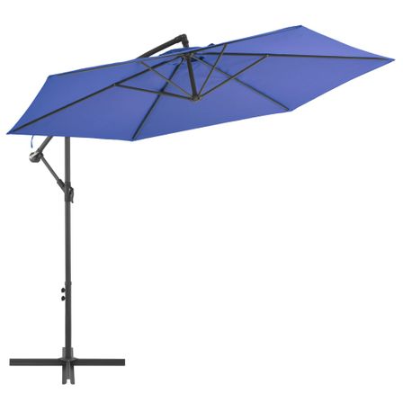 Parasol déporté avec mât en aluminium 300 cm Bleu