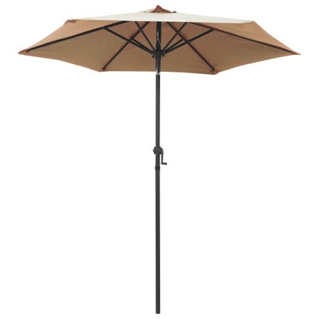 Parasol Taupe 200x211 cm Aluminium