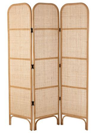 Paravent 3 parties naturel Jeanne L 45 cm