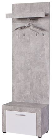 Penderie aspect béton et blanc Bonnie