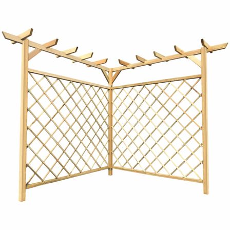 Pergola d'angle 160 x 160 x 197 cm Bois de Pin Imprégné