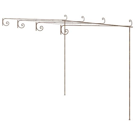 Pergola de jardin Marron antique 4x3x2,5 m Fer