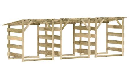 Pergolas avec toits 3 pcs 100x90x100 cm Bois de pin imprégné