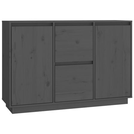Petit buffet 2 portes 2 tiroirs en bois massif de pin Romane – Style classique et fonctionnel