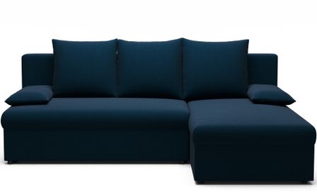 Canapé d’angle réversible convertible GARY en tissu côtelé – 206 cm