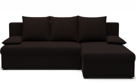 Canapé d’angle réversible convertible GARY en tissu côtelé – 206 cm