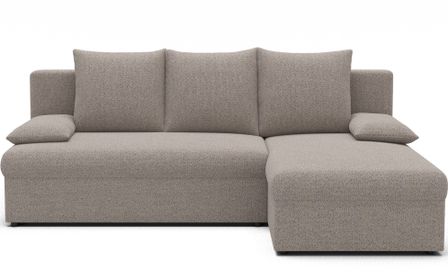 Canapé d’angle réversible convertible GARY en tissu côtelé – 206 cm