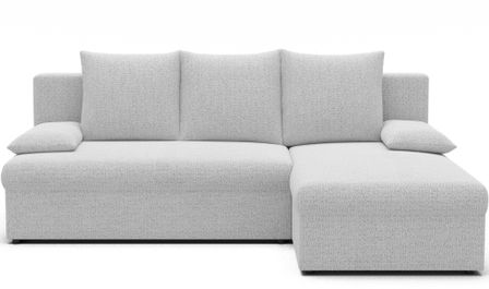 Canapé d’angle réversible convertible GARY en tissu côtelé – 206 cm