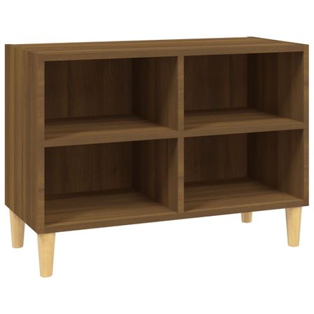 Petit meuble avec étageres sur pieds en bois naturel Kuba 70 cm